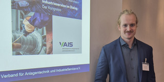 Jonas Eichholz auf dem Kongress Industrieservice im Dialog