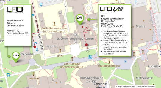 Wegbeschreibung zum LFO und zum LFO-Lab Wegbeschreibung zum LFO und zum LFO-Lab
