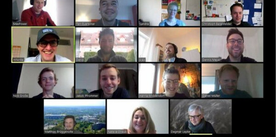 Screenshot einer Zoom-Sitzung des Lehrstuhl-Teams