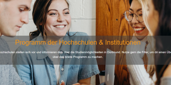 Screenshot der Webseite der Dortmunder Hochschultage