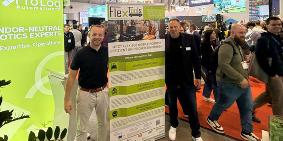 Tobias Schrage auf der Logimat in Stuttgart