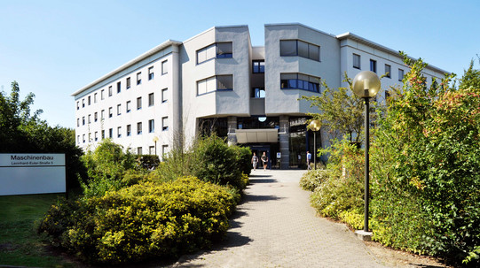 The picture shows the old building of the Faculty of Mechanical Engineering.